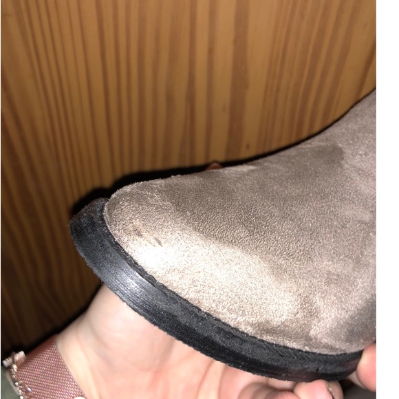 OTK taupe/ tan stretch boots with PEARLS in heels! - Picture 12 of 13